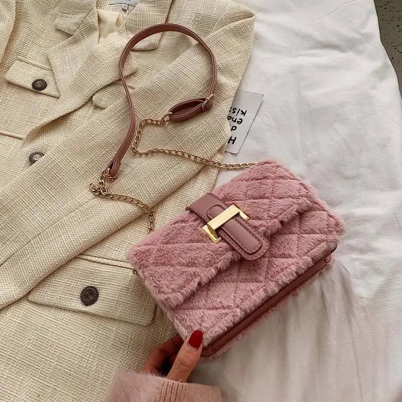 Fur handbag